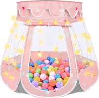 Crayline Pop Up Princess Tent with Star Light - Pink Gray