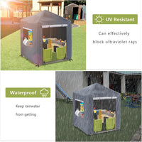 Hadisi black 600D waterproof outdoor kids playhouse cover with zippered front door - view 18