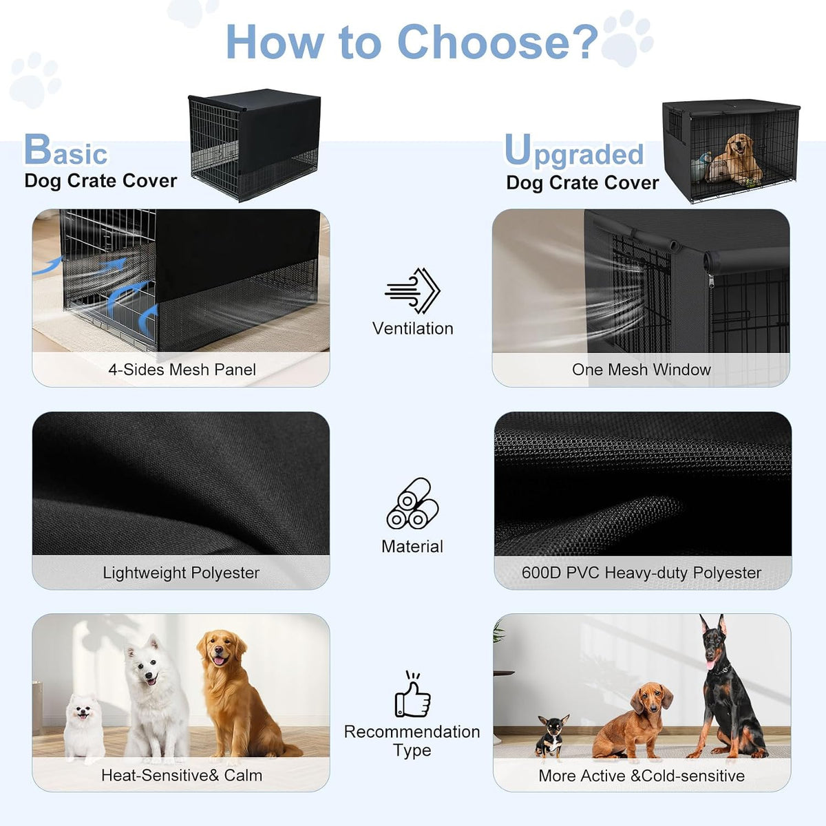 Explore Land Breathable Dog Crate Cover - 24"L x 18"W x 20"H / Black+Black - image 3