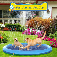 Raxurt Non-Slip Splash Pad for Kids and Dog - Blue / 75in - image 4