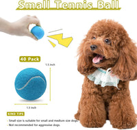 Magicorange 10 Pack Squeaky Mini Tennis Balls - 40 Pack / Blue - image 2