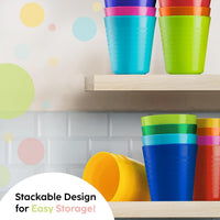 PLASKIDY Kids Cups, Set of 18 Plastic Toddler Drinking Cups - Small (Pack of 2) - image 2