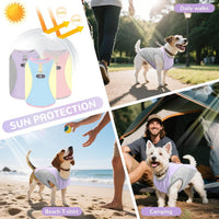 3 Pack Dog Cooling Vest with D-Ring Dog Tshirt Sun Protection Small - 1Pack Purple / Medium - image 2