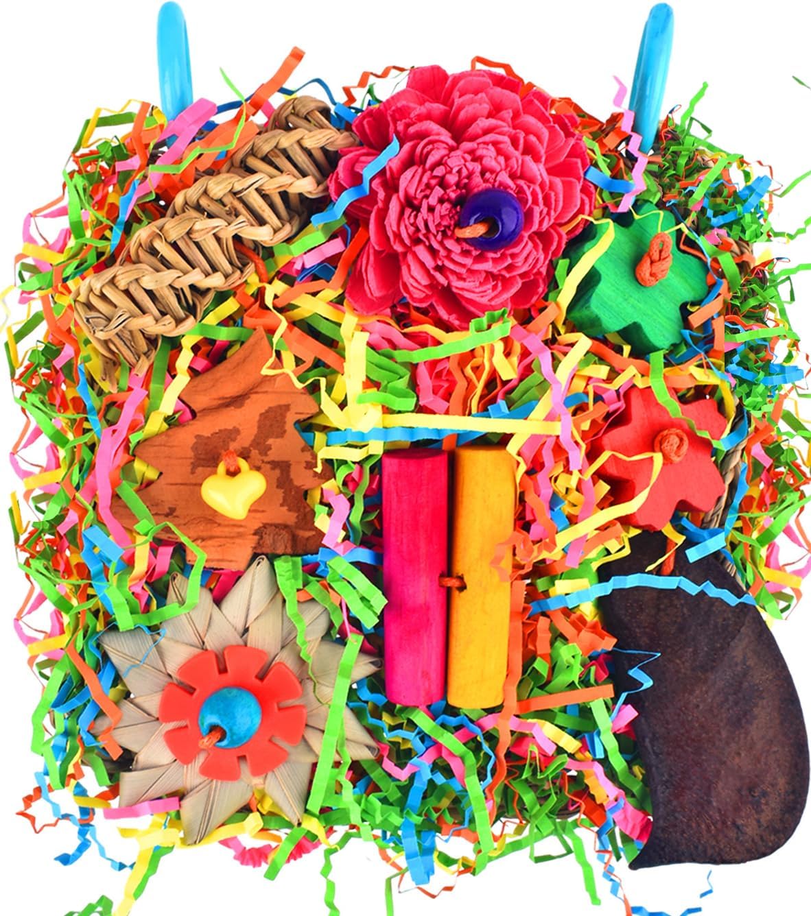 KATUMO Bird Toys, Grass Mat Foraging Climb Toy for Parakeet Cockatiel – Essentials for Birds - Rainbow