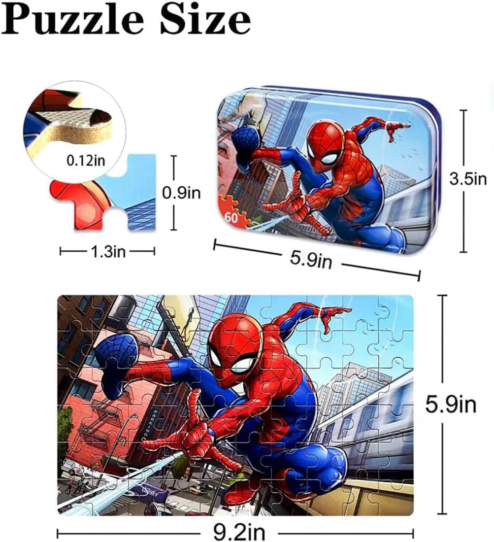 NEILDEN 60 piece jigsaw puzzle for kids ages 4-8 packed in a tin box - view 7