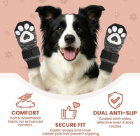 Anti Slip Dog Socks, Dog Socks to Prevent Paw Licking - Grey / M - image 3