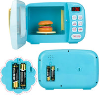 BoterLun toy microwave play set with light-up buttons, play food and colorful play dough - view 8