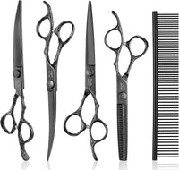 JASON Dog Grooming Scissors Set - Black