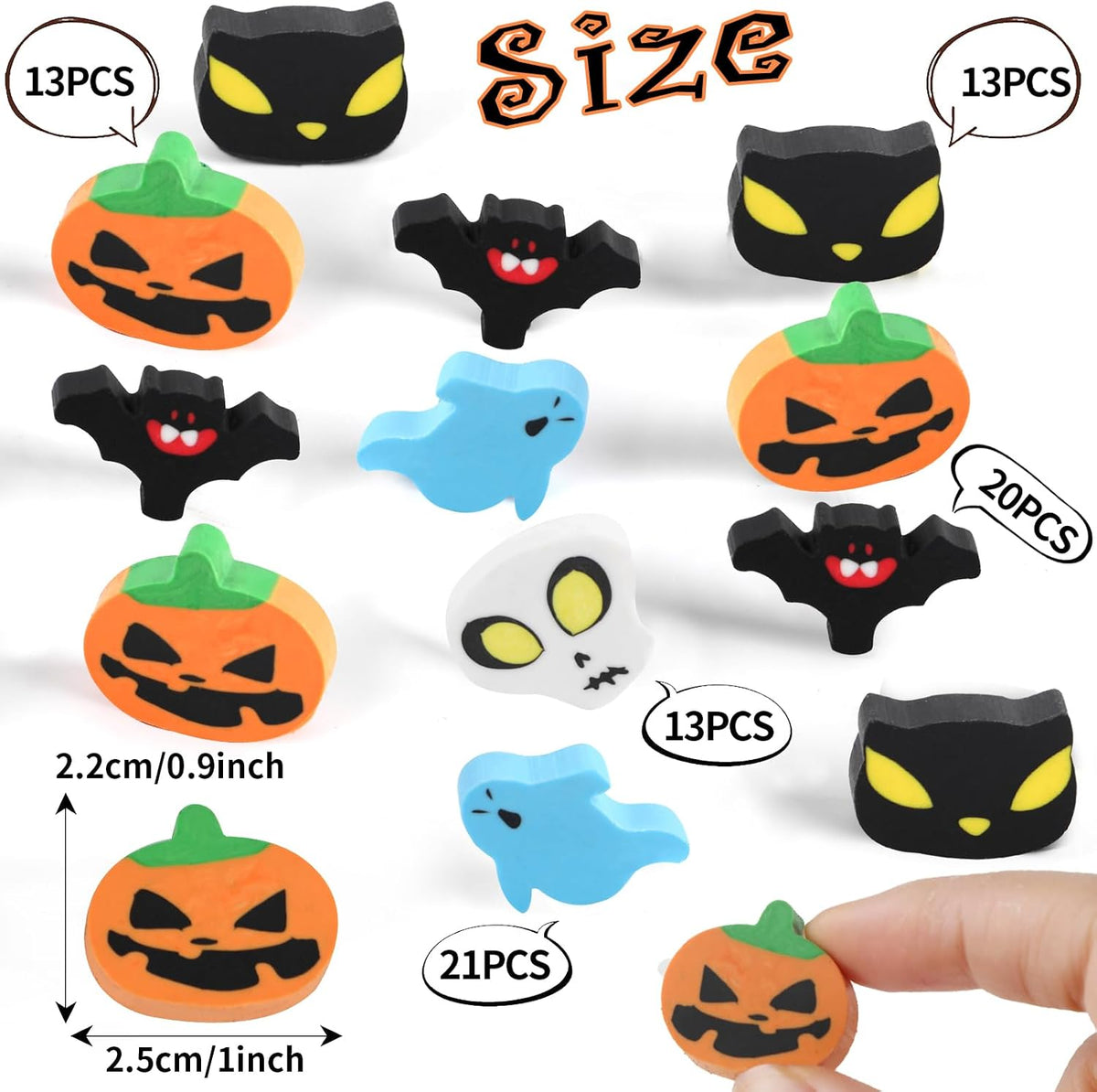 FOIMAS 300-piece mini animal erasers in assorted rubber animal shapes - view 38