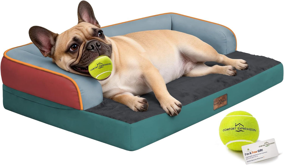 Comfort Expression Orthopedic XL Dog Bed for Large and Extra Large - Terracotta Teal / 36"L x 27"W x 7.5"Th