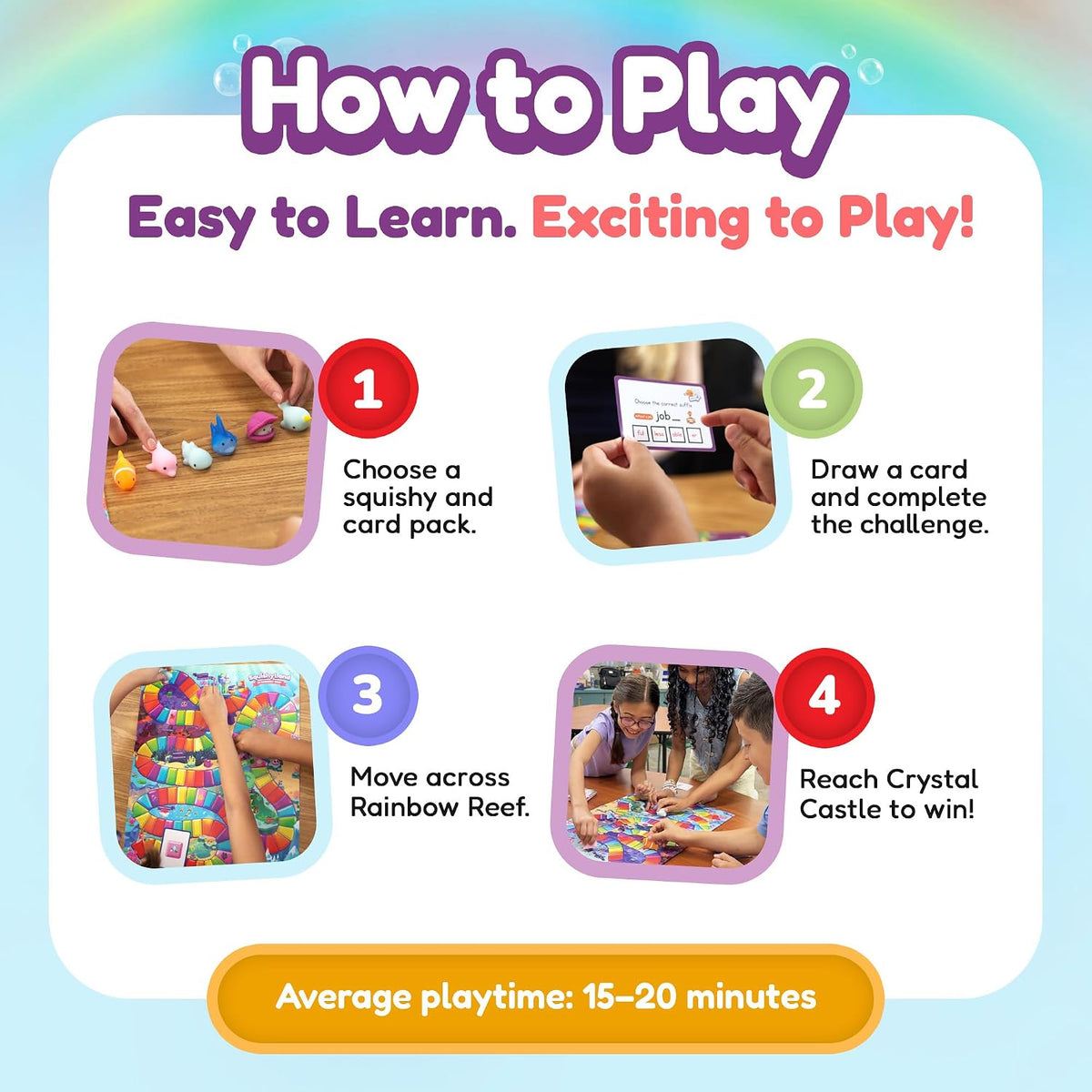 The Fidget Game SquishyLand in Rainbow Reef Board Game - image 3