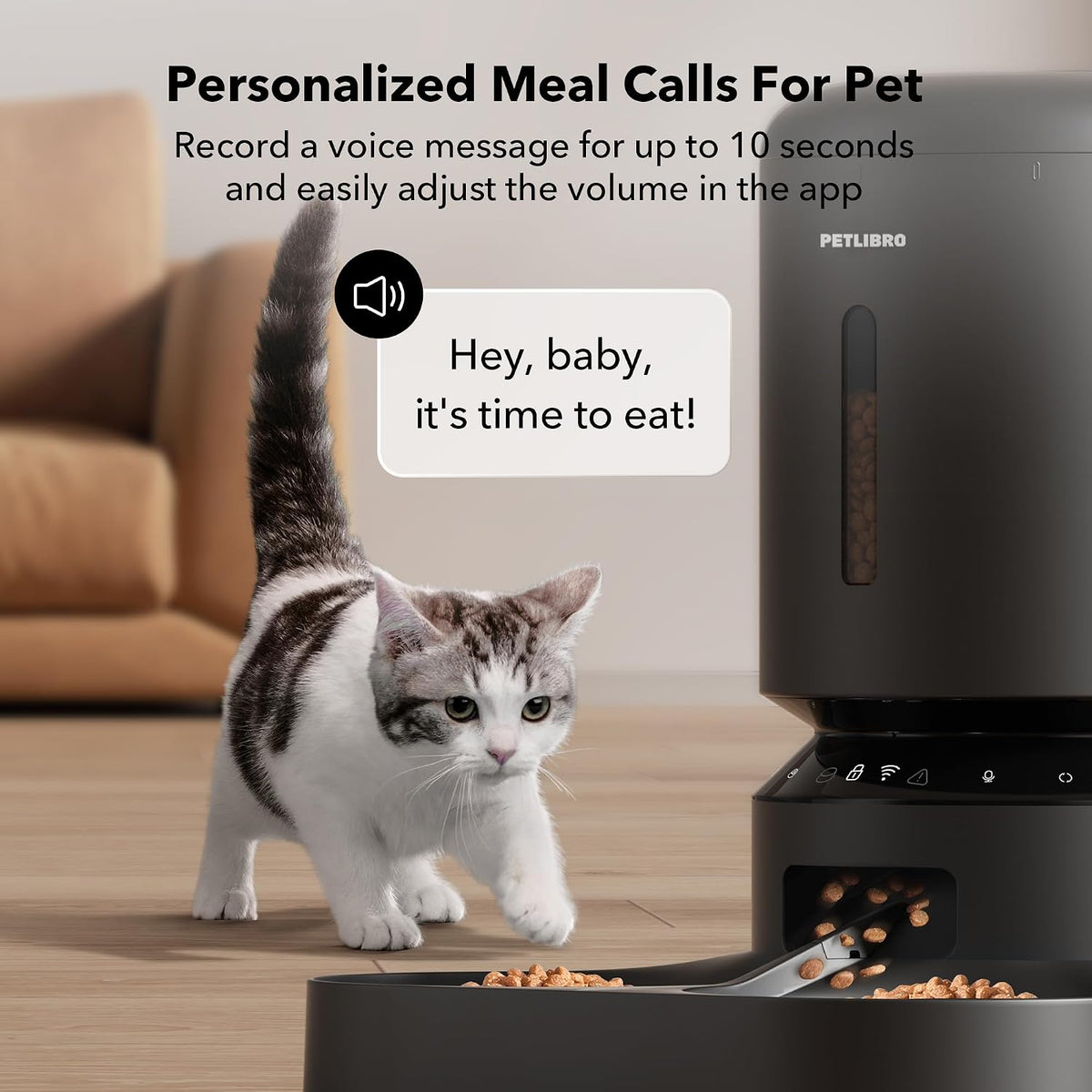 PETLIBRO Automatic Cat Feeder for 2 Cats - Black / Dual Tray with WiFi - image 4