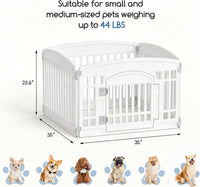 DUMOS Plastic Dog Playpen - White / 4 Panel / 24IN - image 4