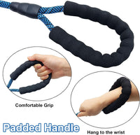 MayPaw Rope Dog Leash, Thick Leash for Medium Large Dogs - blue black / 1/2" * 3' - image 3