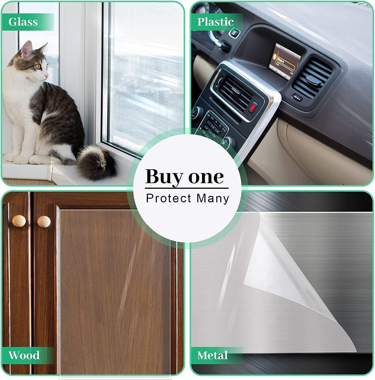 Door Protector from Dog Scratching 118" x 8.2" Cat Scratch Door Frame - 118" x 8.2" - image 3
