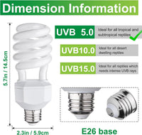 UVB Reptile Light Bulb 10.0 - UVB5.0 - image 2