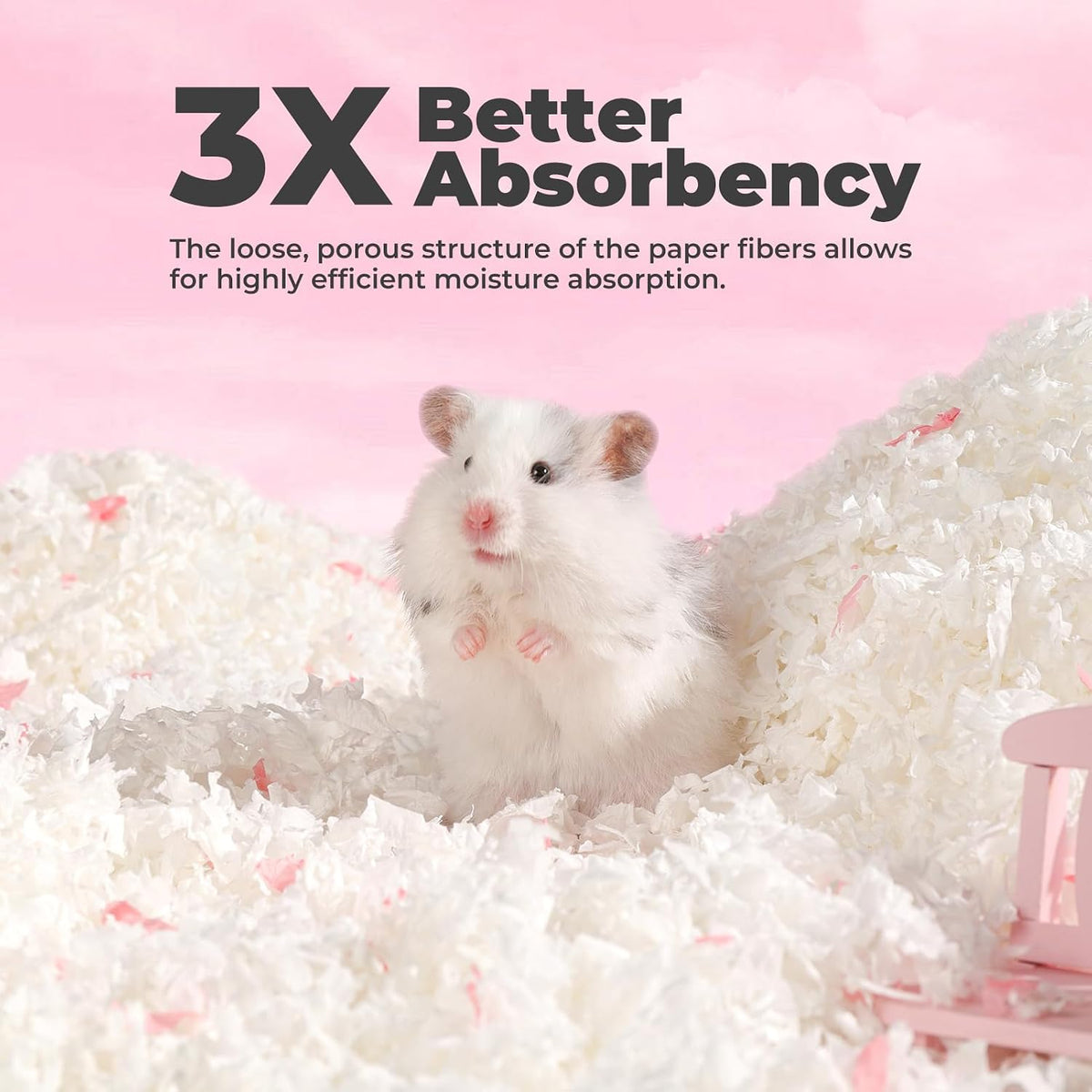 Hamster Bedding 50L Guinea Pig Paper Bedding Odor Control 99% - Lychee-50L / 50 Liters - image 3