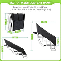 Dog Stairs for Large Dogs - 4-Steps Extra-Wide with a Guardrail / 20" W x 34-35" H - image 2