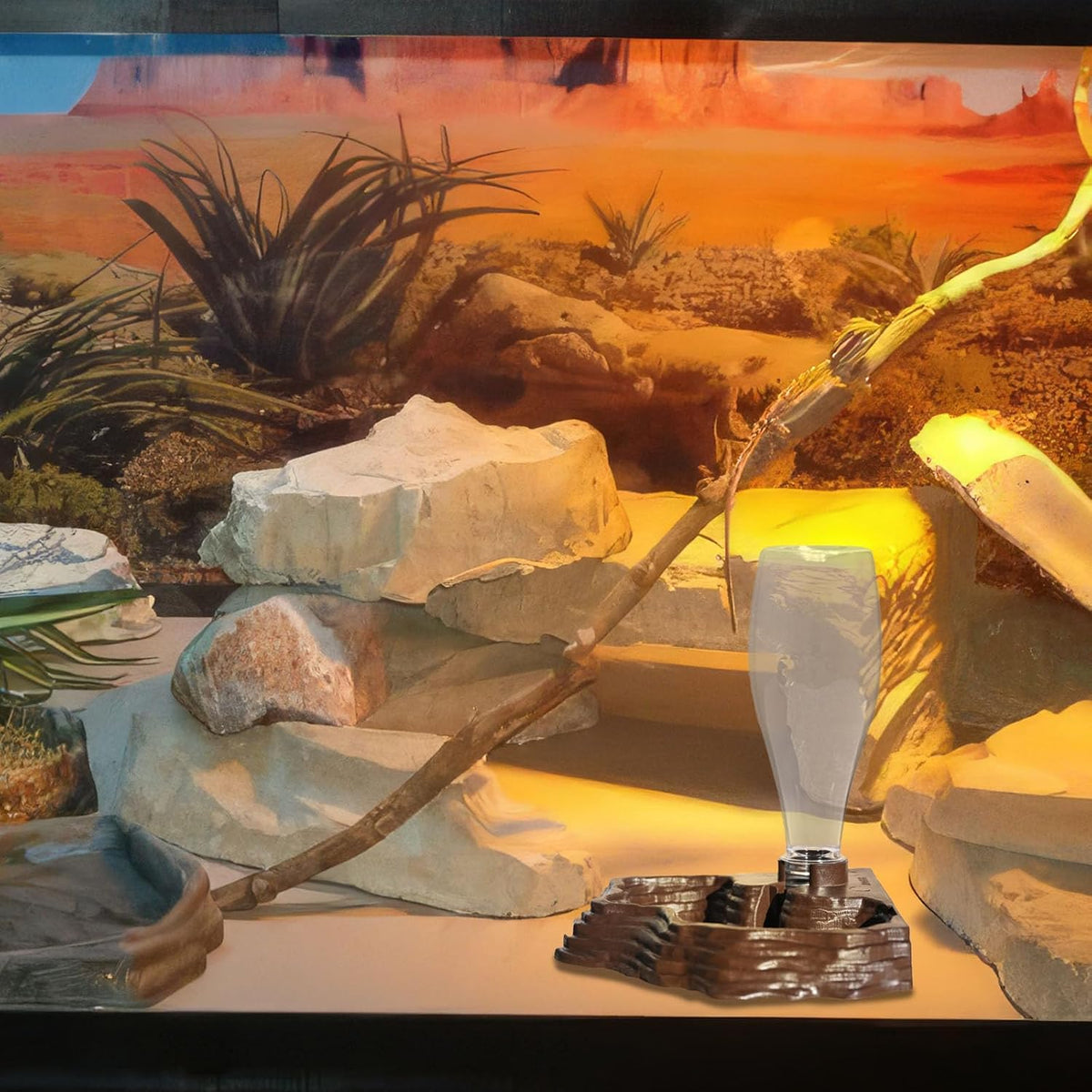 Automatic Reptile Water Dish 13.5Oz Reptile Water Bowl Bearded Dragon - brown - image 4