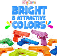 Playbees 12 pack of 6 inch clear water guns for kids in six colors - view 5