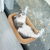 Zakkart Foldable Cat Hammock for Window – Essentials for Cats - Brown Bolster Bed / Large - image 4