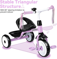 Liberry Toddler Tricycle for 2 3 4 Years Old Girls 3 Wheel Bike - Purple - image 2