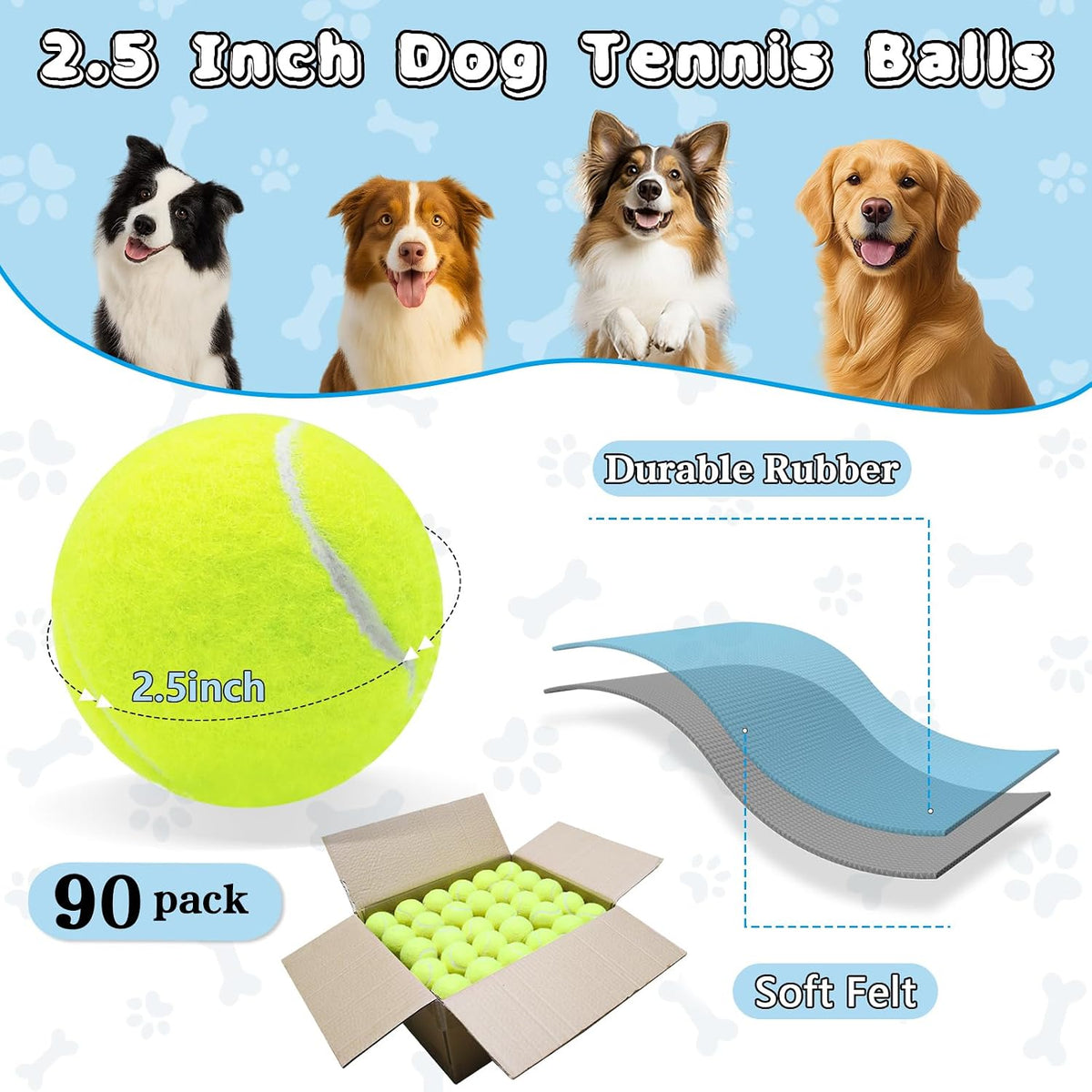 Magicorange Tennis Balls for Dogs - Yellow / 90 Pack - image 2