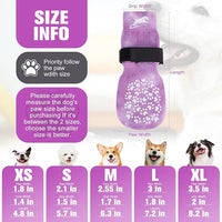 EXPAWLORER Anti Slip Dog Socks to Prevent Licking Paws, Dog Shoes for Hot Pavement, Dog Booties for Small Medium Large Senior Dogs, Traction Control Dog Boots & Paw Protectors for Hardwood Floors