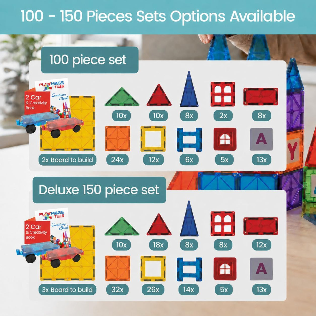 Playmags Large Magnetic Figures Community Set of 15 Pieces - 1. 100-Piece Set - image 2