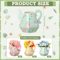 Fulmoon 6 Pcs Tea Party Decoration Flower Box Table Teapot - 6 / Fresh - image 2