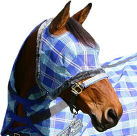 Kensington Fly Mask with Fleece Trim for Horses — Protects Face and Eyes Helps Block Sun Rays While Allowing Full Visibility — Breathable and Non Heat Transferring
