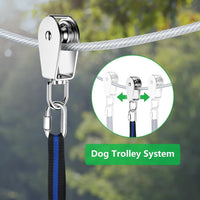 XiaZ Dog Tie Out Cable, Pet Lead for Yard, Camping, Outdoor - 120ft for 1 dog / Silver - image 3