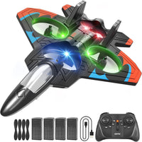 4DRC V32 Foam Remote Control Airplanes RC Planes for Kids Adults - Orange-4 Batteries