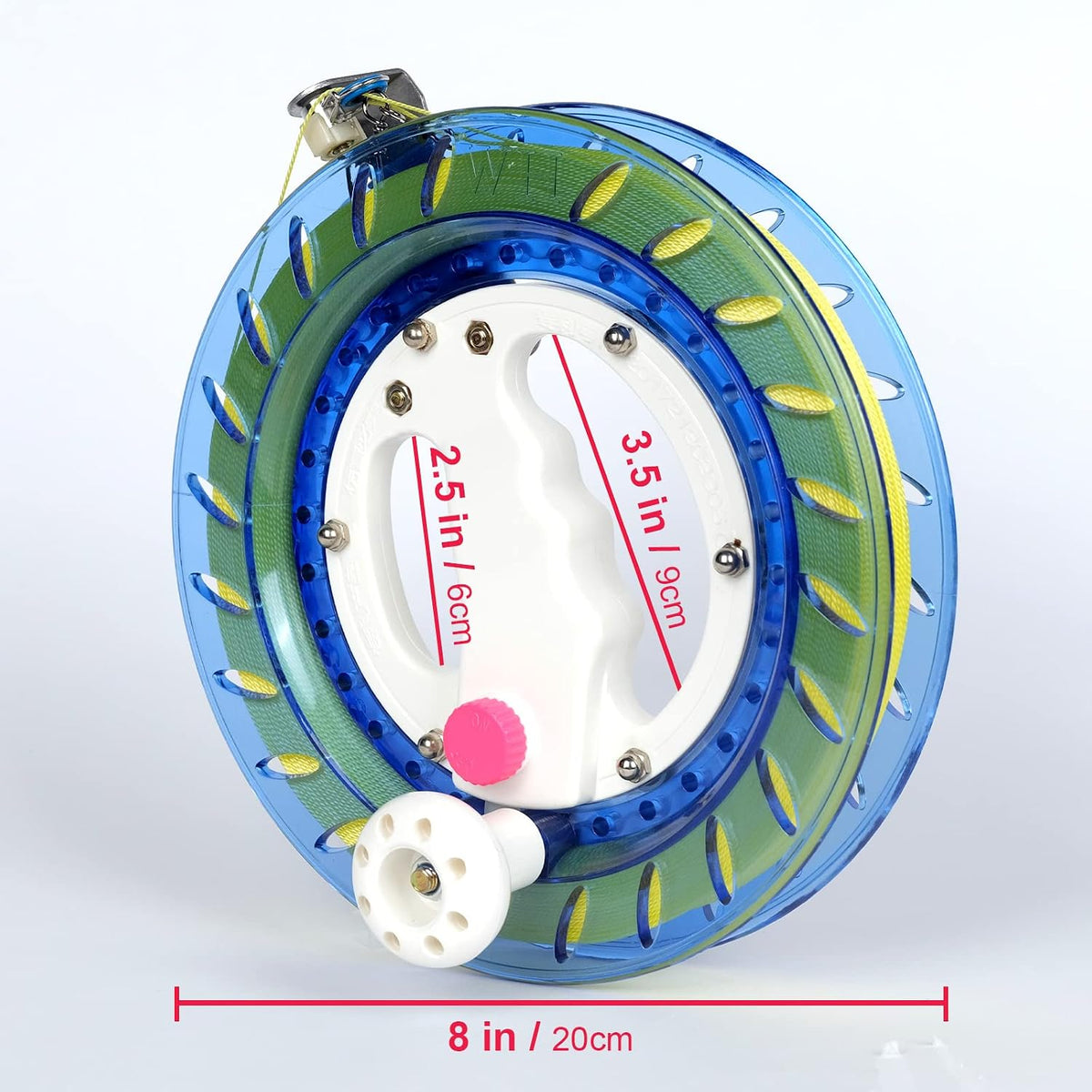 Simxkai Kite Line Winder – Beginner-Friendly Spool with Easy-Grip Handle – Fun for Kids & Family - 8in with 1000ft / Blue - image 3