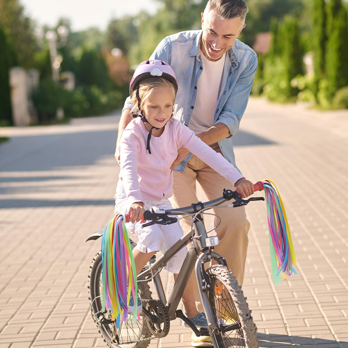 Bike Streamers Bike Tassels for Kids 1 Pair - Macaron - image 4