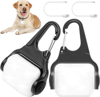 Dog Lights for Night Walking, Clip on Dog Collar Light, 3 Modes - White-2pcs-3Modes