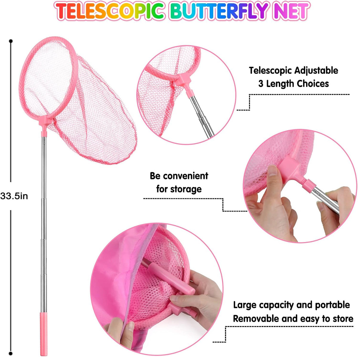 INNOCHEER Kids Explorer Kit & Bug Catcher Kit & Safari Costume Kit - Camouflage Pink - image 2
