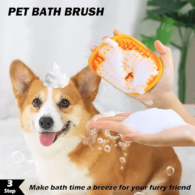 5 Pack Pet Steam Brush Kit – Pet Water Brush for Cats Shedding – Includes Steam Brushes, Undercoat Rake, Massage & Flea Comb for Cats and Dogs - Matted Fur Dematting Tool