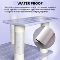 46in 5-Level Cat Tree,Indoor&Outdoor Large Cat Tower with Scratching Posts – Essentials for Cats - CTT-7 - image 3