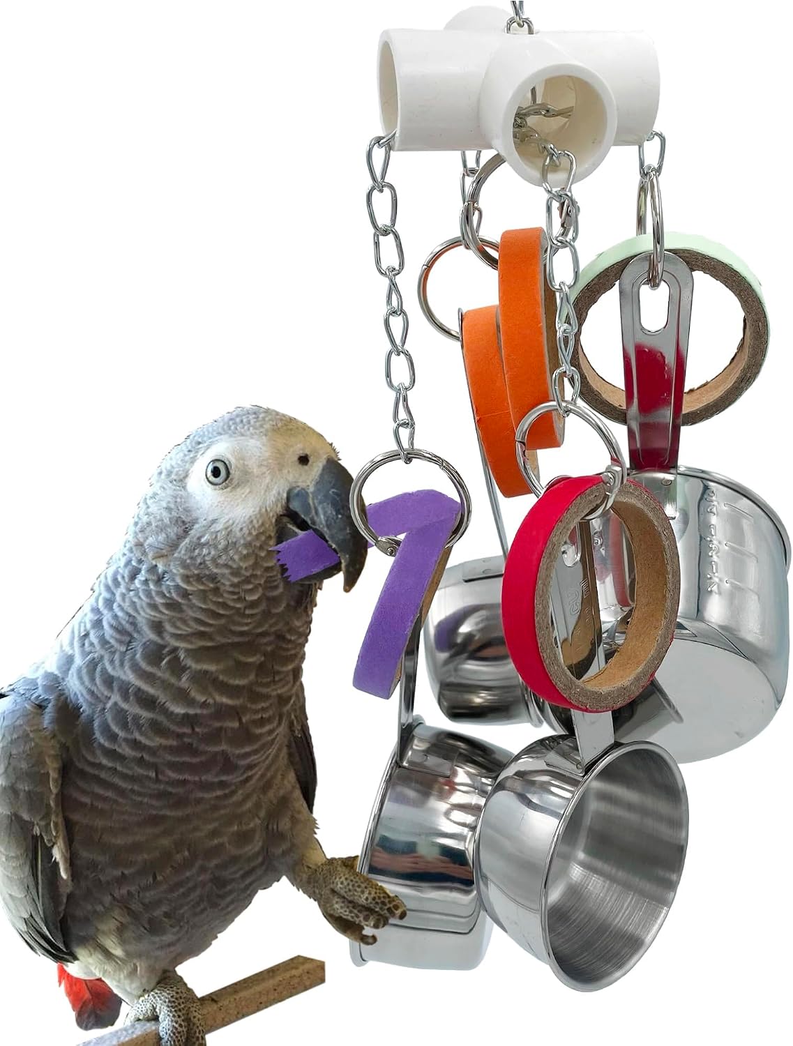 Durable Bird Parrots Pots and Bagel Toys