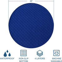 Washable Reusable Pee Pads for Dogs 2 Pack - 48" Round 2 Pack / Grey&navy - image 4