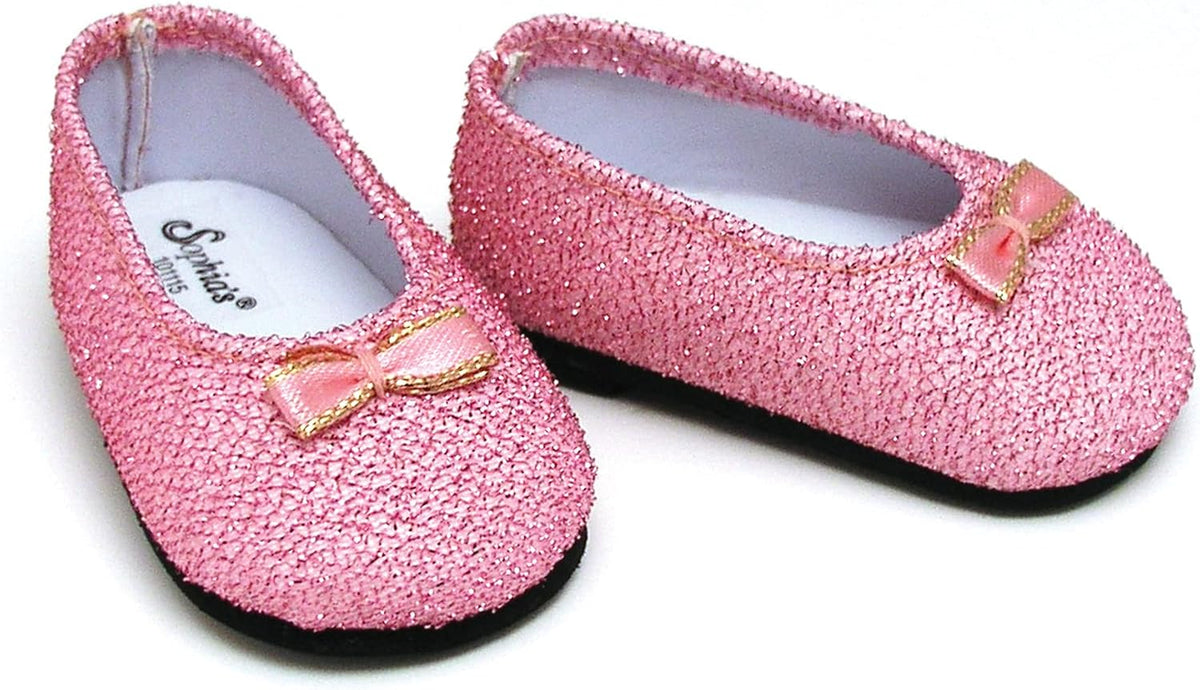 Sophia's, 18" Doll, Glitter Shoes, Light Pink