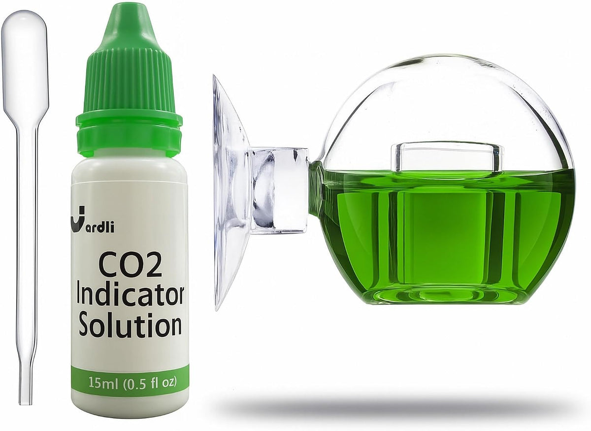Glass CO2 Drop Checker – CO2 Monitor Kit for Aquarium Planted Tank CO2 System – Essentials for Fish