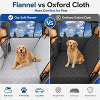 IJVAE Dog Seat Cover for Back Seat - Gray flannel / For Car/SUV/Small Truck - image 2