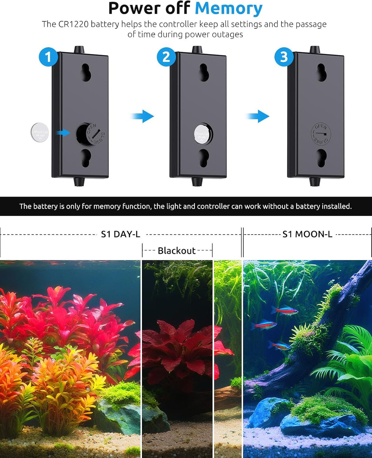 SEAOURA WRGB DIY Aquarium LED Light with Thermometer for 18-24in Fish - For 18'' - 24'' Tank - image 4