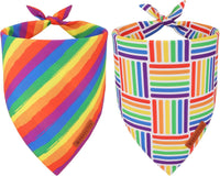 ADOGGYGO Pink Halloween Dog Bandanas Girl - Large / Rainbow