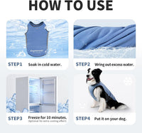 Dog Cooling Vest with Soft Stretchy Sun Protection, XL - X-Large (62-77lbs) / Water Drop - image 2