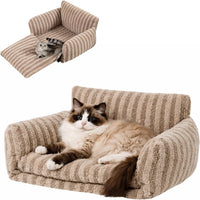 Hollypet Cat Bed Small Dog Orthopedic Couch Beds for Pets up to – Essentials for Cats - 25"L x 20"W x 13"Th / Khaki