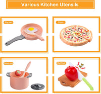 35Pcs Kids Kitchen Toy Accessories - Pink / 150Pcs - image 4