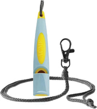 ACME Alpha 210.5 Dog Training Whistle with Enhanced Ergonomic Grip. - Baby Blue on Yellow